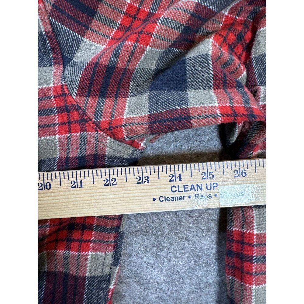 Vintage Tall Pines Button Up Flannel Men M Red Plaid Long Sleeve 100% Cotton - Picture 6 of 10